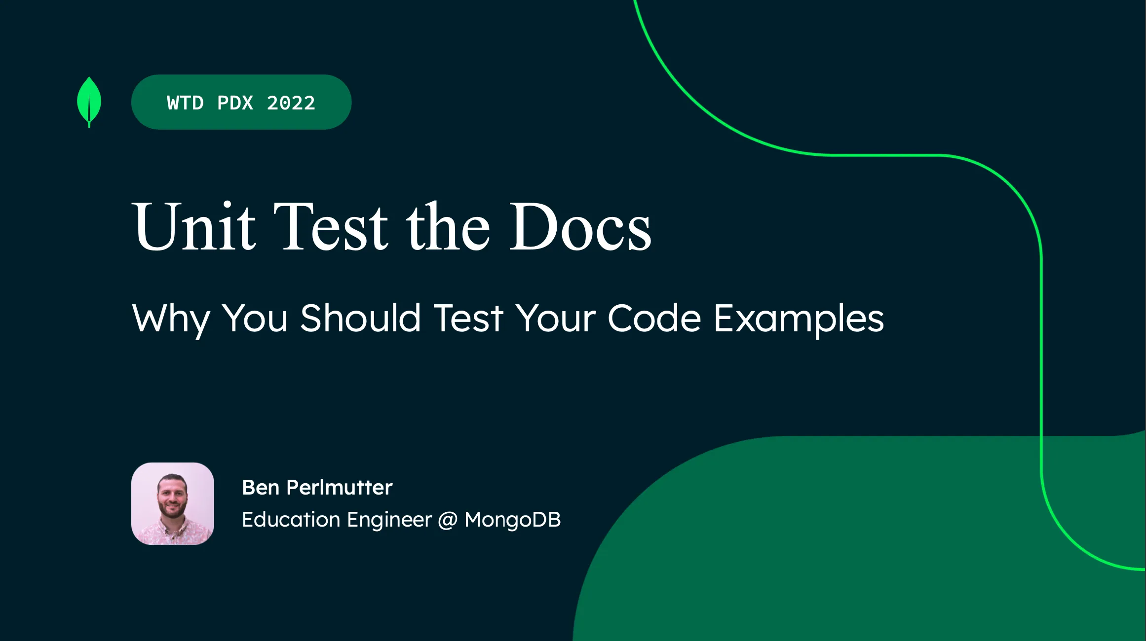 Unit Test the docs first slide